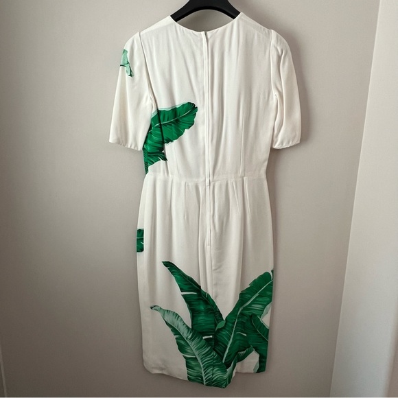 NWOT Dolce&Gabbana Banana Leaf-Print Sheath Dress - Picture 8 of 16